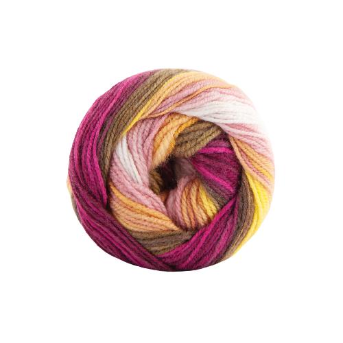Papatya Batik Dk Variegated Pack Of 5 - 100g, 100% Acrylic, 360m