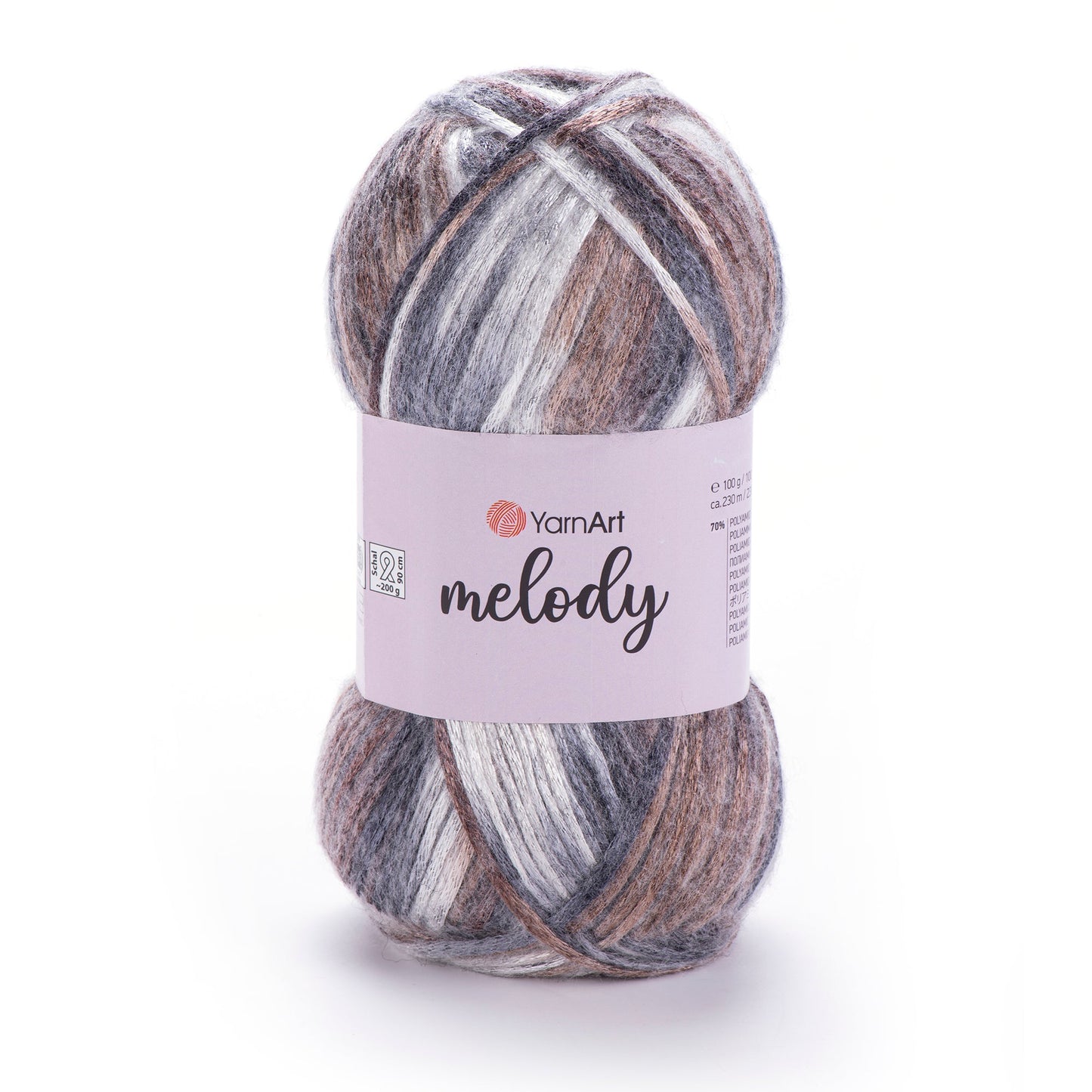 YarnArt Melody - 9% Wool - 21% Acrylic - 70% Polyamide - 100g - 230m