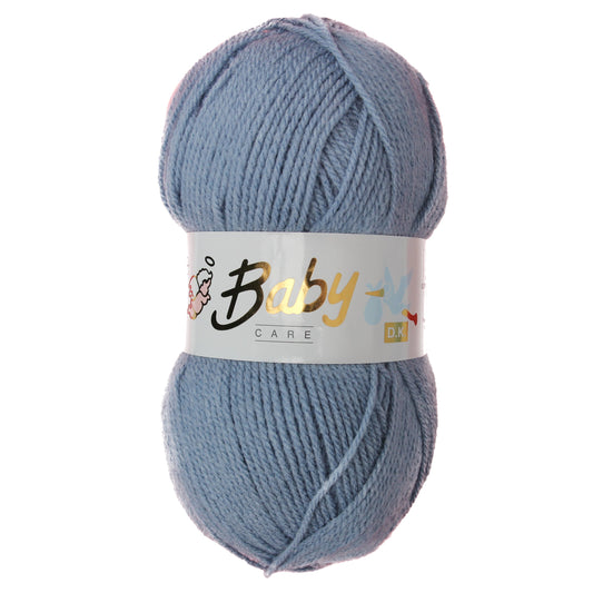 Woolcraft BABY CARE DK Soft Knitting Wool / Yarn - 100g Ball - Denim