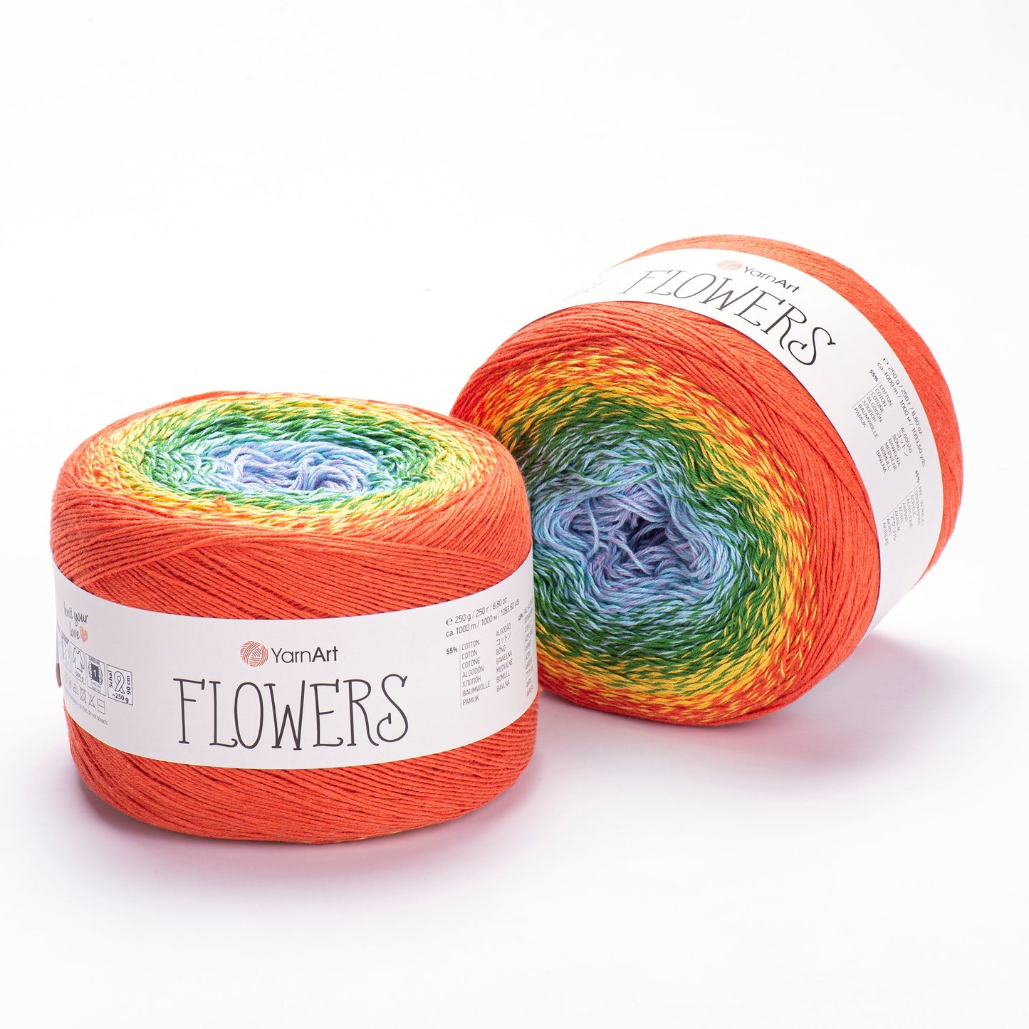 YarnArt Flowers 250g Gradient Cake (1000m) – Cotton/Acrylic