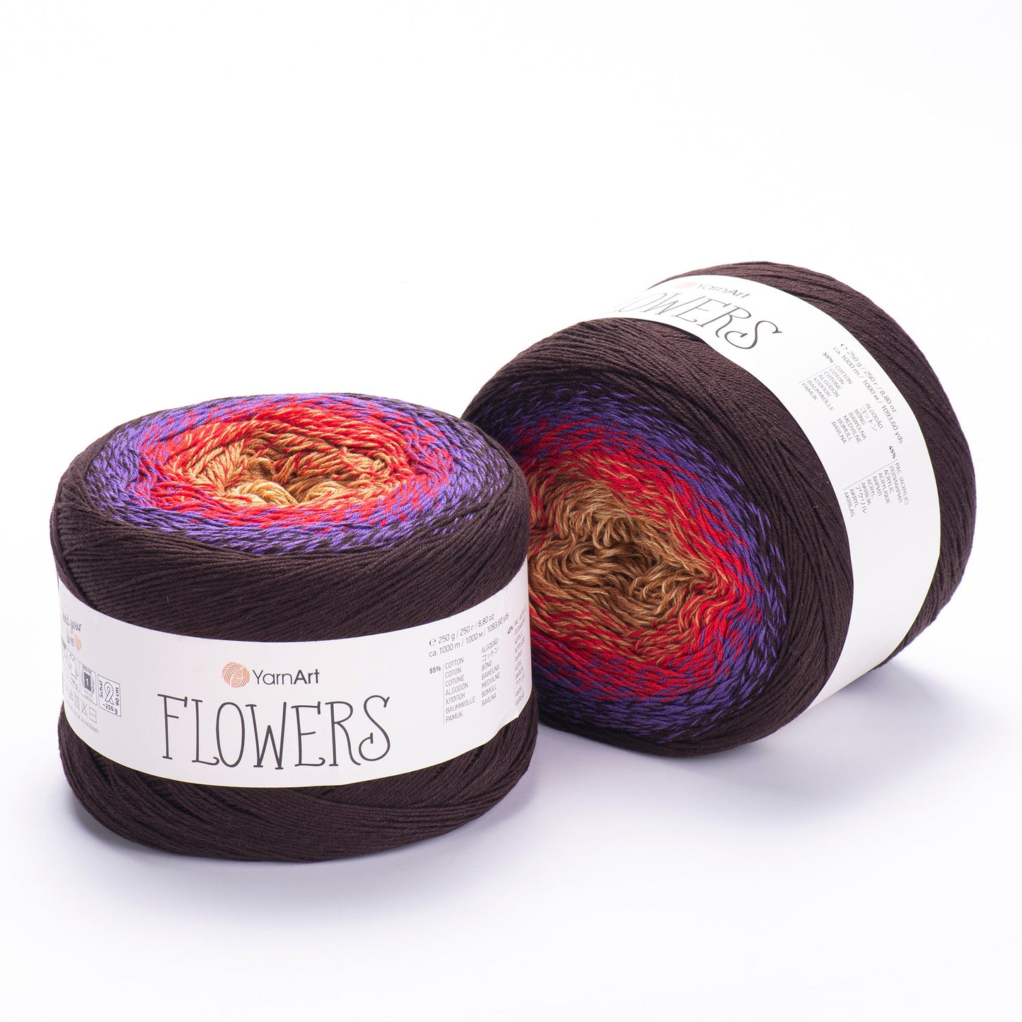 YarnArt Flowers 250g Gradient Cake (1000m) – Cotton/Acrylic