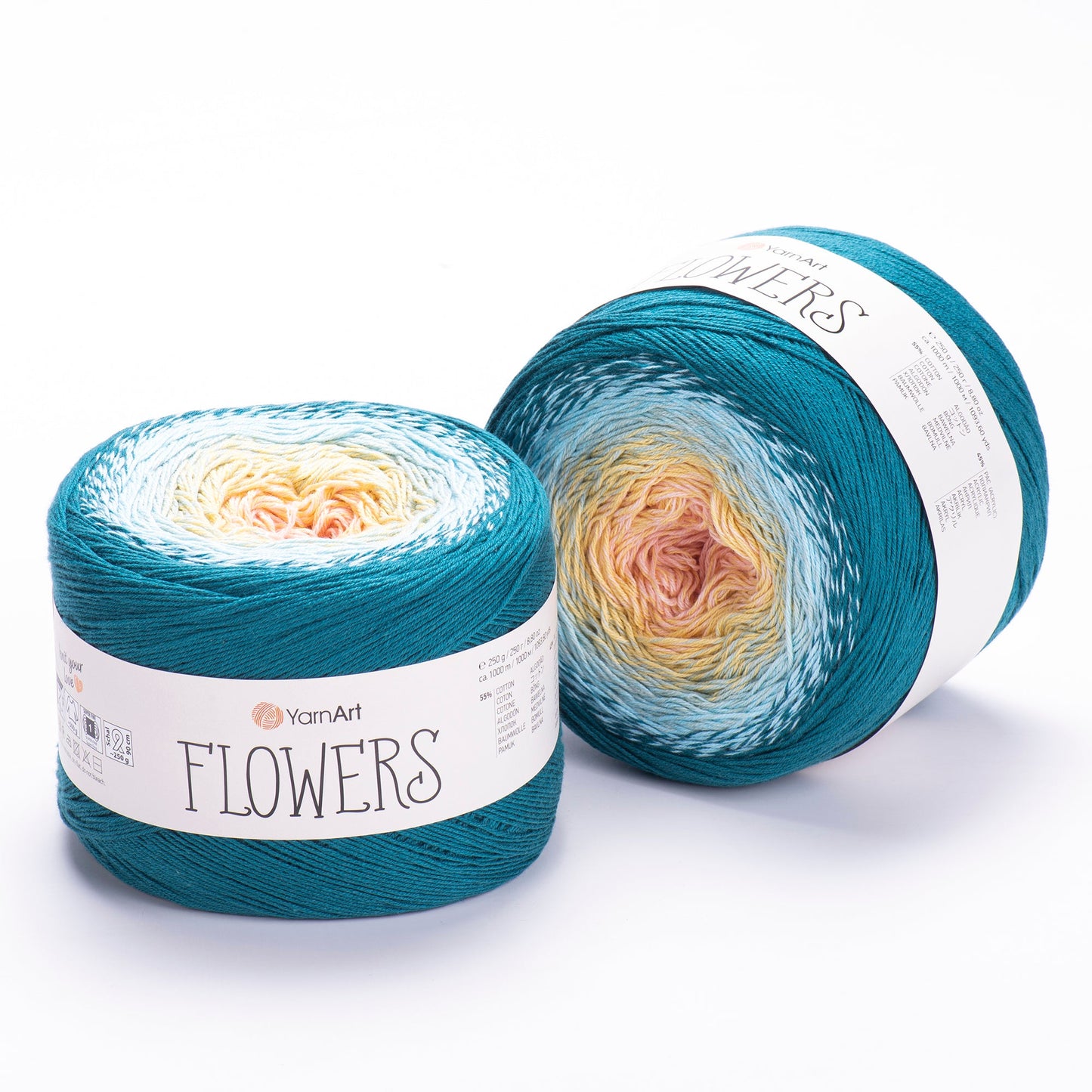 YarnArt Flowers 250g Gradient Cake (1000m) – Cotton/Acrylic