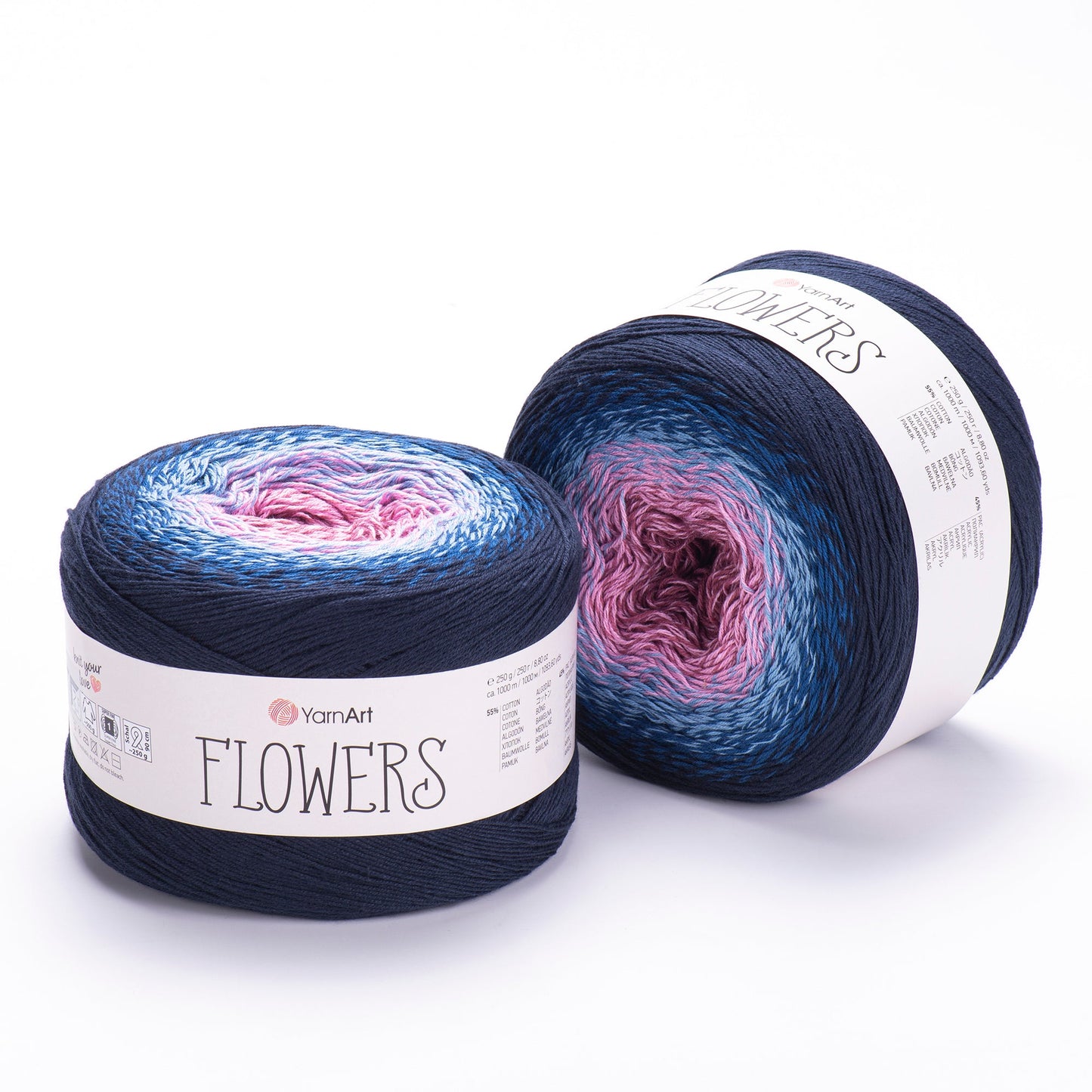 YarnArt Flowers 250g Gradient Cake (1000m) – Cotton/Acrylic