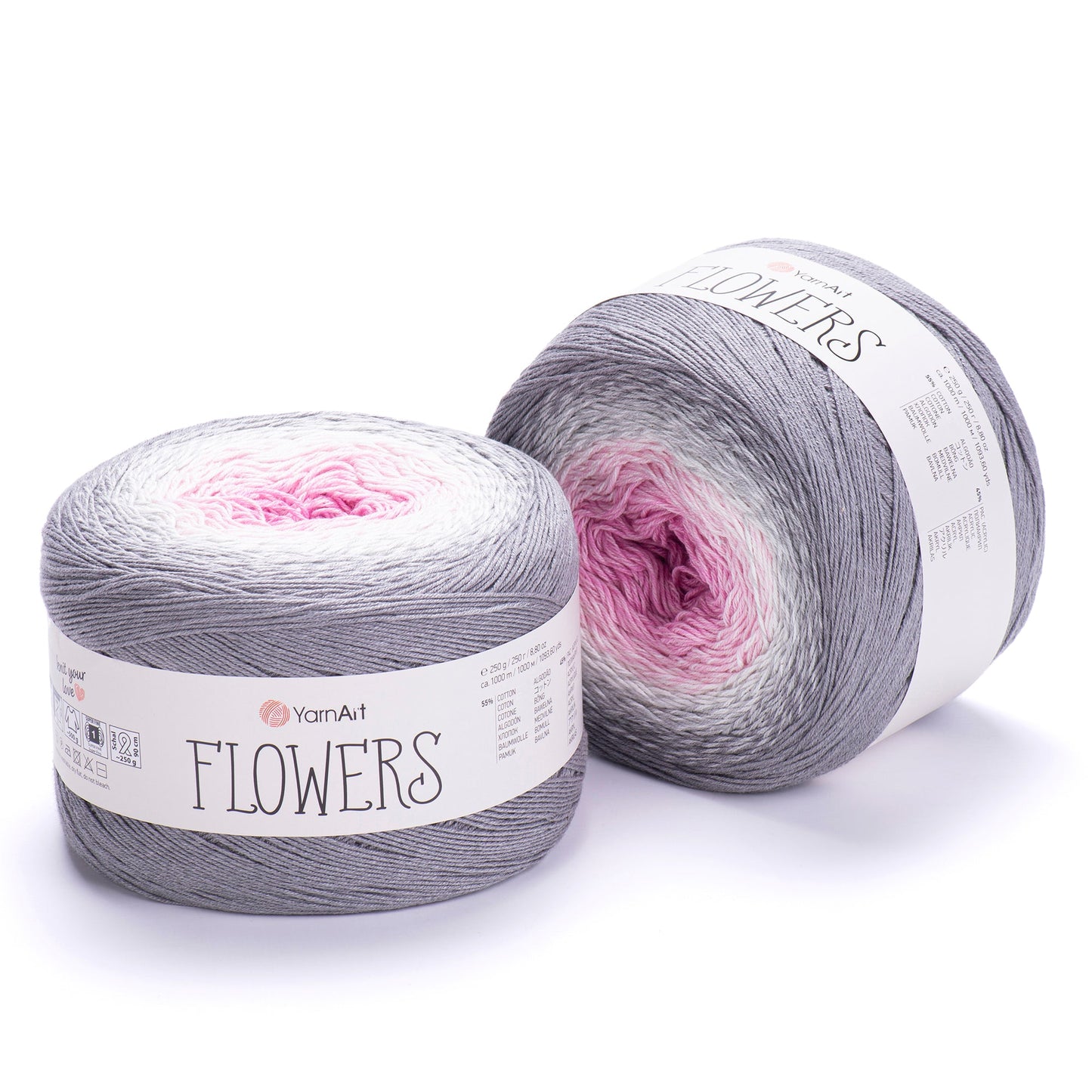 YarnArt Flowers 250g Gradient Cake (1000m) – Cotton/Acrylic