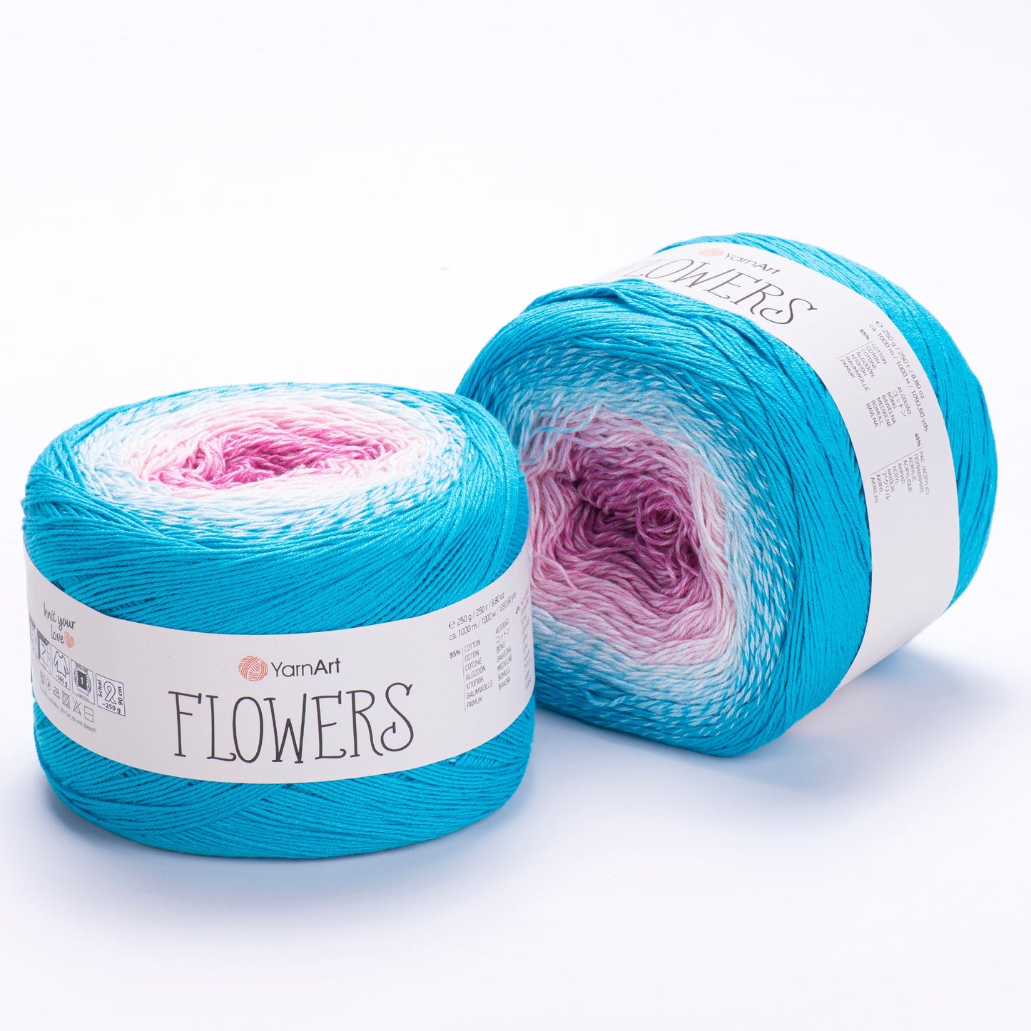 YarnArt Flowers 250g Gradient Cake (1000m) – Cotton/Acrylic