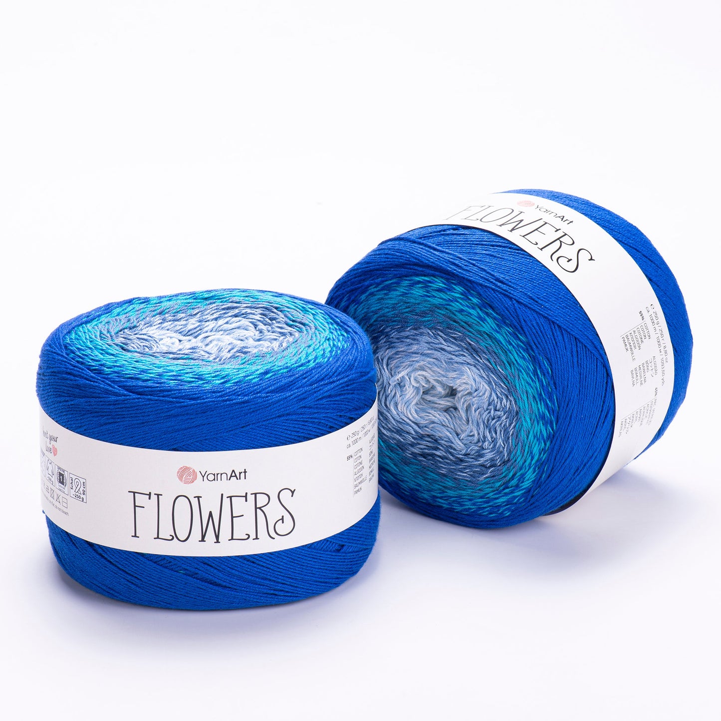 YarnArt Flowers 250g Gradient Cake (1000m) – Cotton/Acrylic