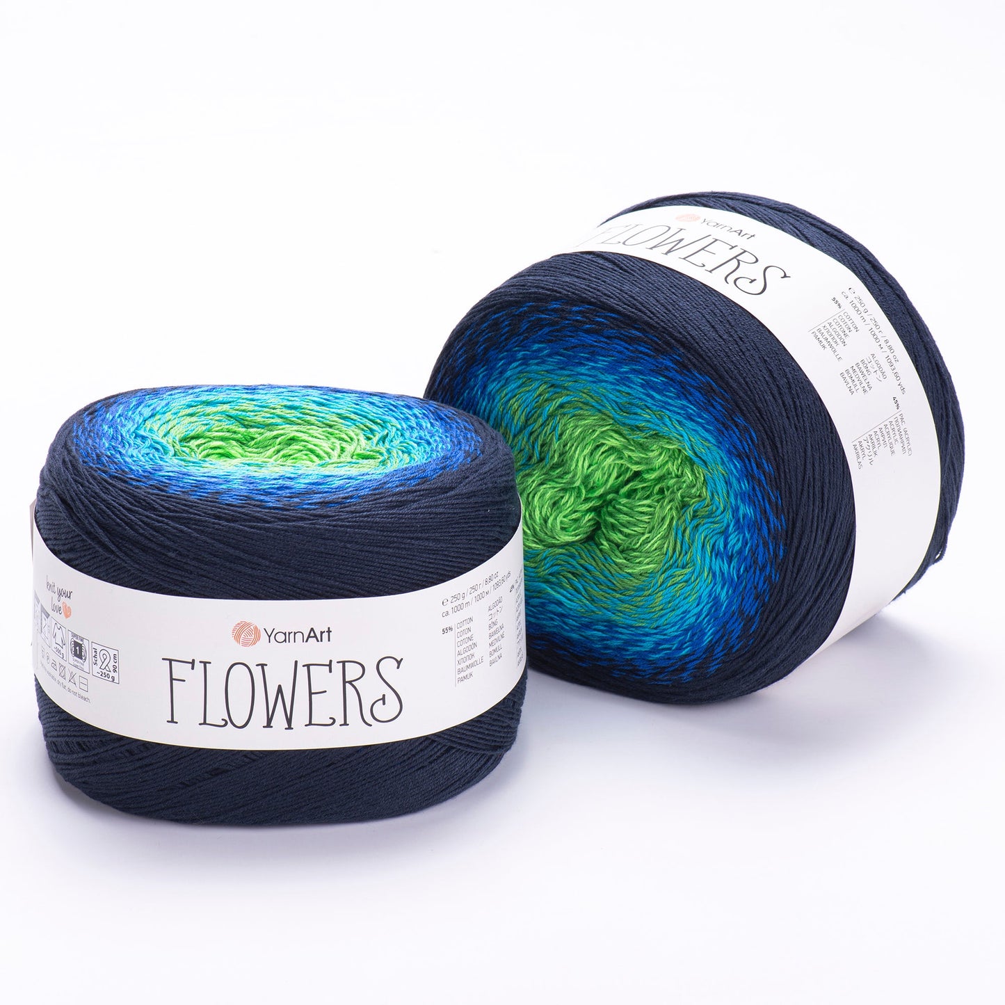 YarnArt Flowers 250g Gradient Cake (1000m) – Cotton/Acrylic