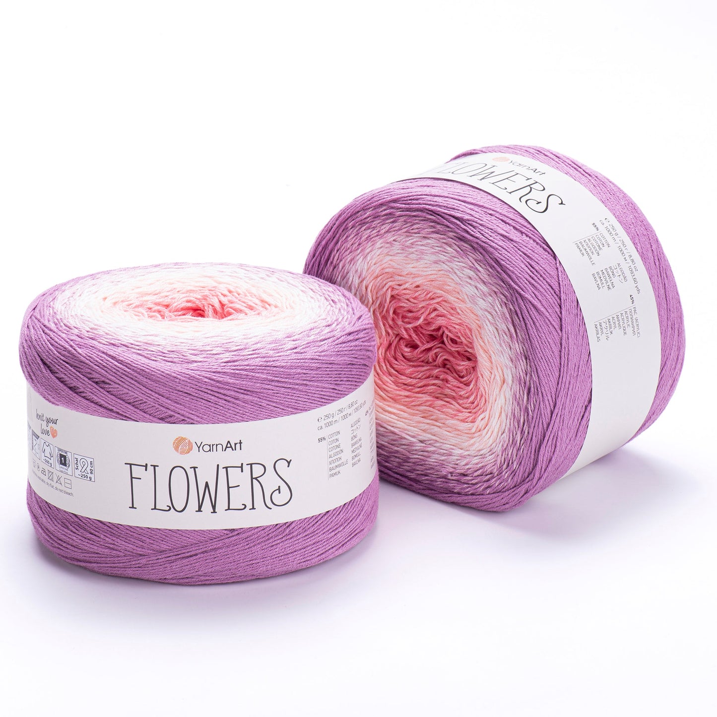 YarnArt Flowers 250g Gradient Cake (1000m) – Cotton/Acrylic