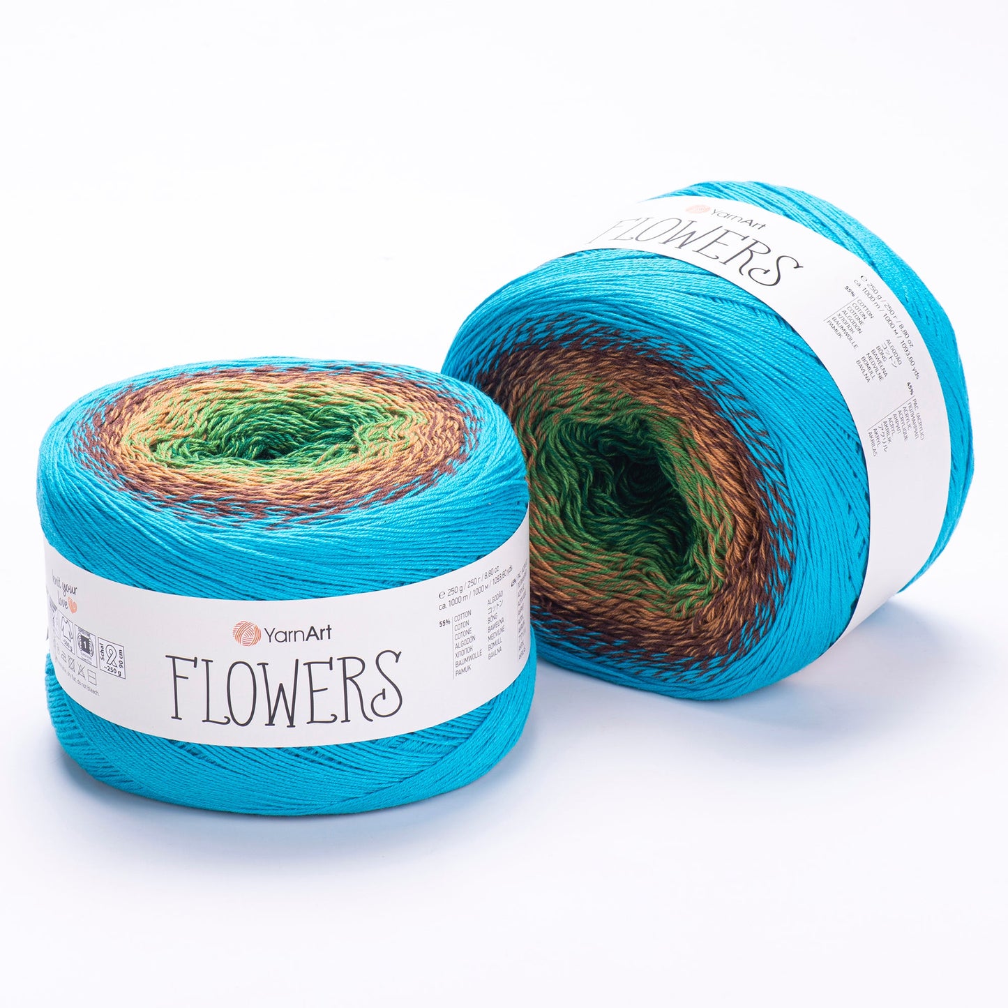 YarnArt Flowers 250g Gradient Cake (1000m) – Cotton/Acrylic