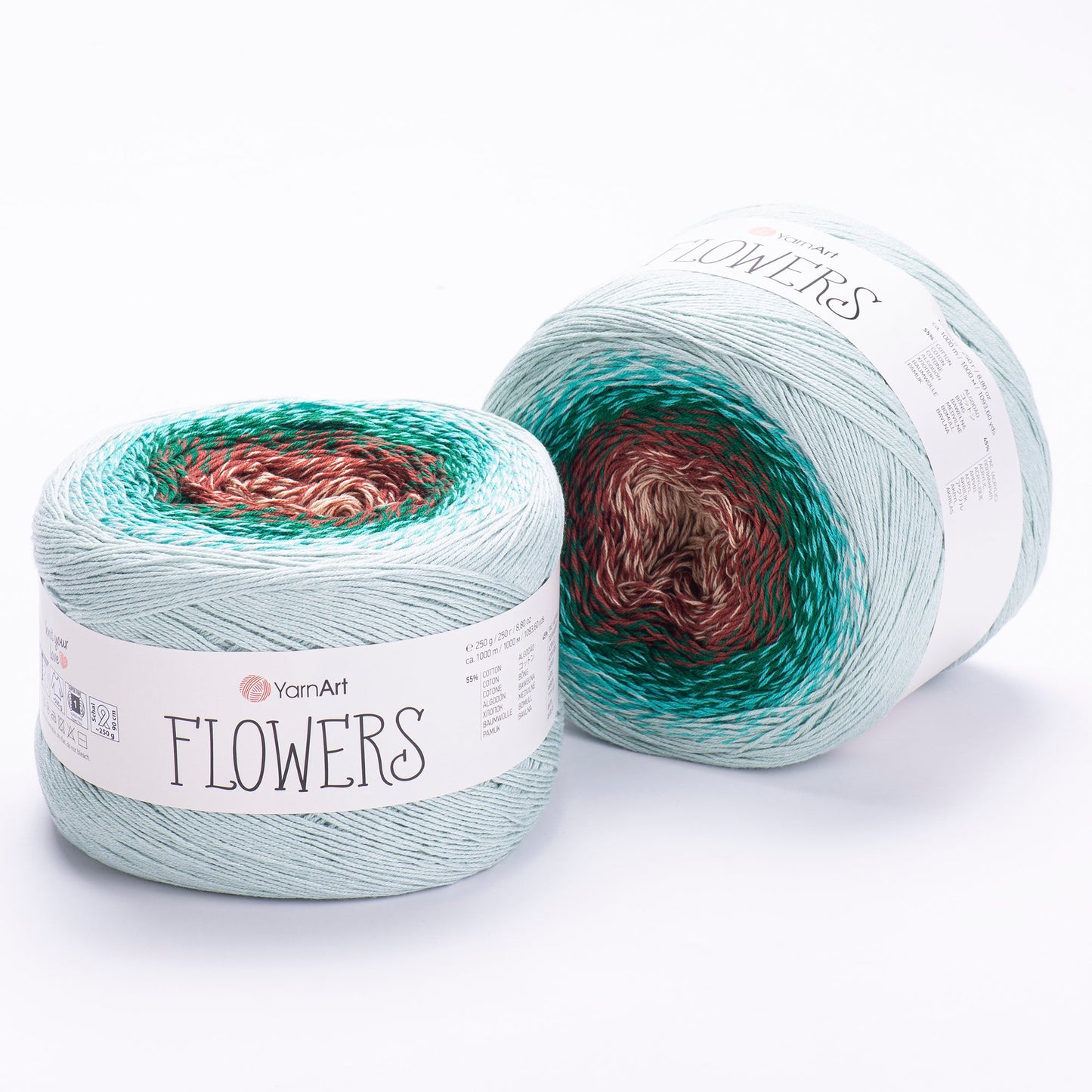 YarnArt Flowers 250g Gradient Cake (1000m) – Cotton/Acrylic