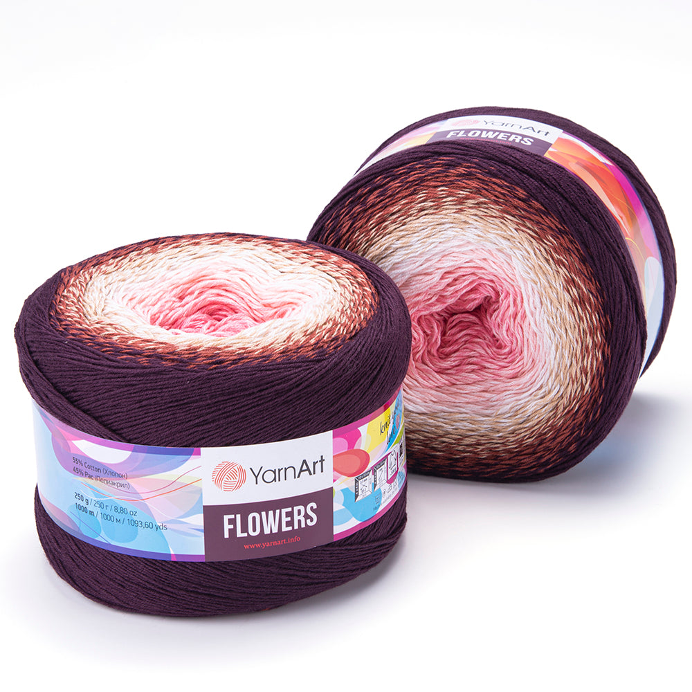 YarnArt Flowers 250g Gradient Cake (1000m) – Cotton/Acrylic