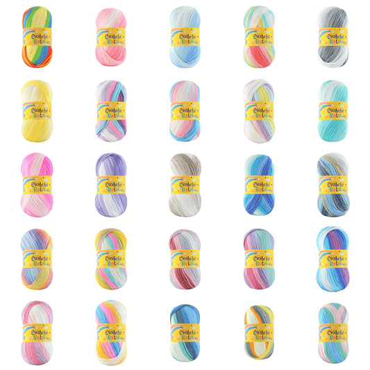 Pack of 5 Cicibebe Batik, 100g, 100% Acrylic, 360m
